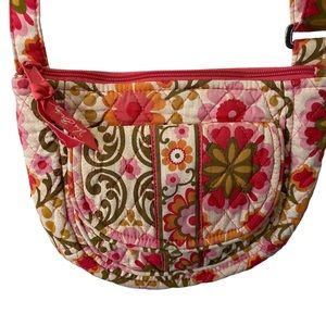 Vera Bradley Pink and Orange Floral Crossbody Bag